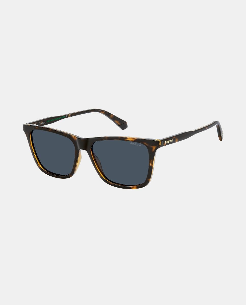 Gafas de sol de hombre cuadrada en poliamida con lente polarizada - Polaroid - Marrón Marrón-2