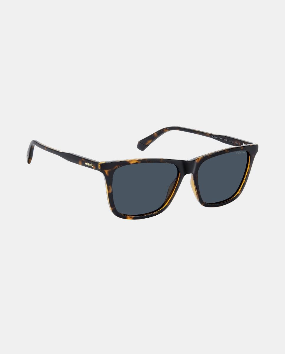Gafas de sol de hombre cuadrada en poliamida con lente polarizada - Polaroid - Marrón Marrón-3