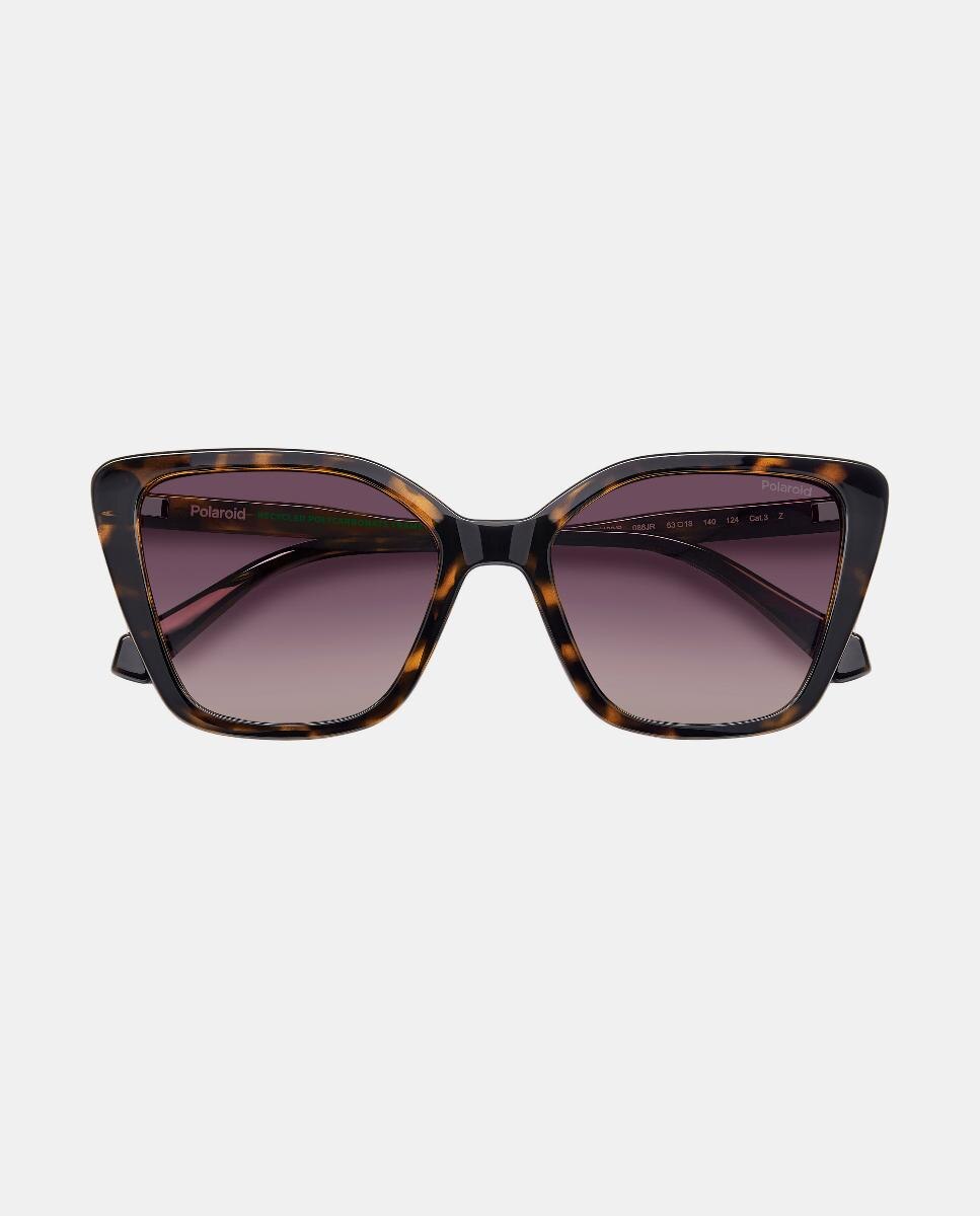 Gafas de sol de mujer ojo gato en poliamida con lente polarizada - Polaroid - Marrón Marrón-4