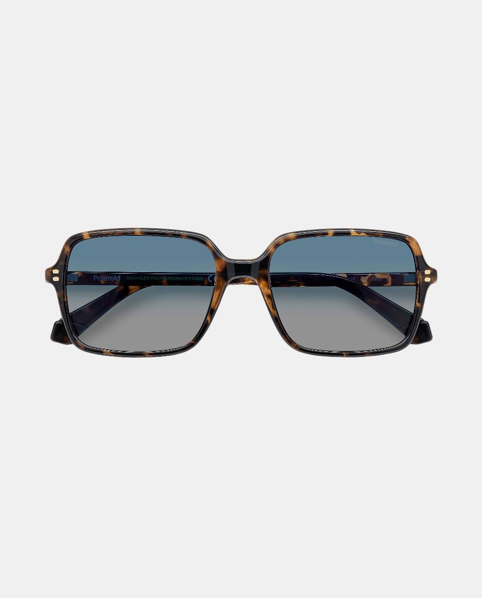 Gafas de sol de hombre cuadrada en poliamida con lente polarizada - Polaroid - Marrón Marrón-5