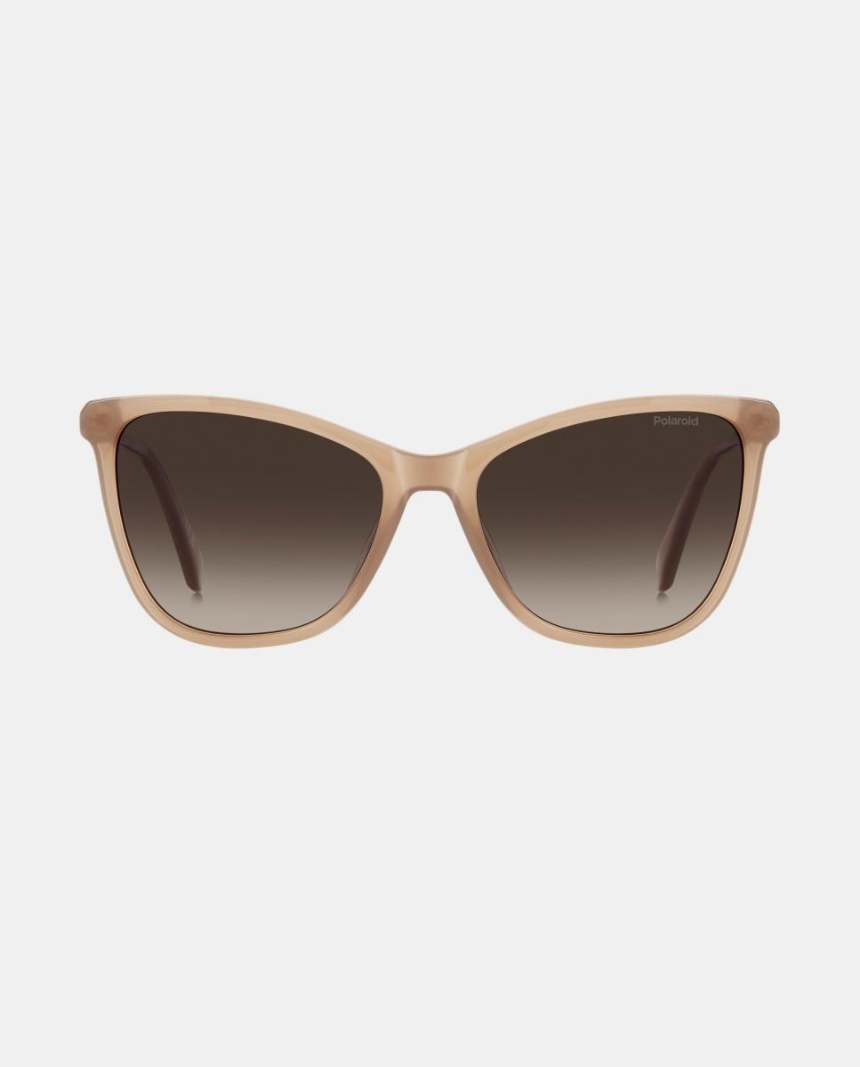 Imagen 0 de Gafa de sol de mujer ojo de gato en poliamida con lente polarizada Beige