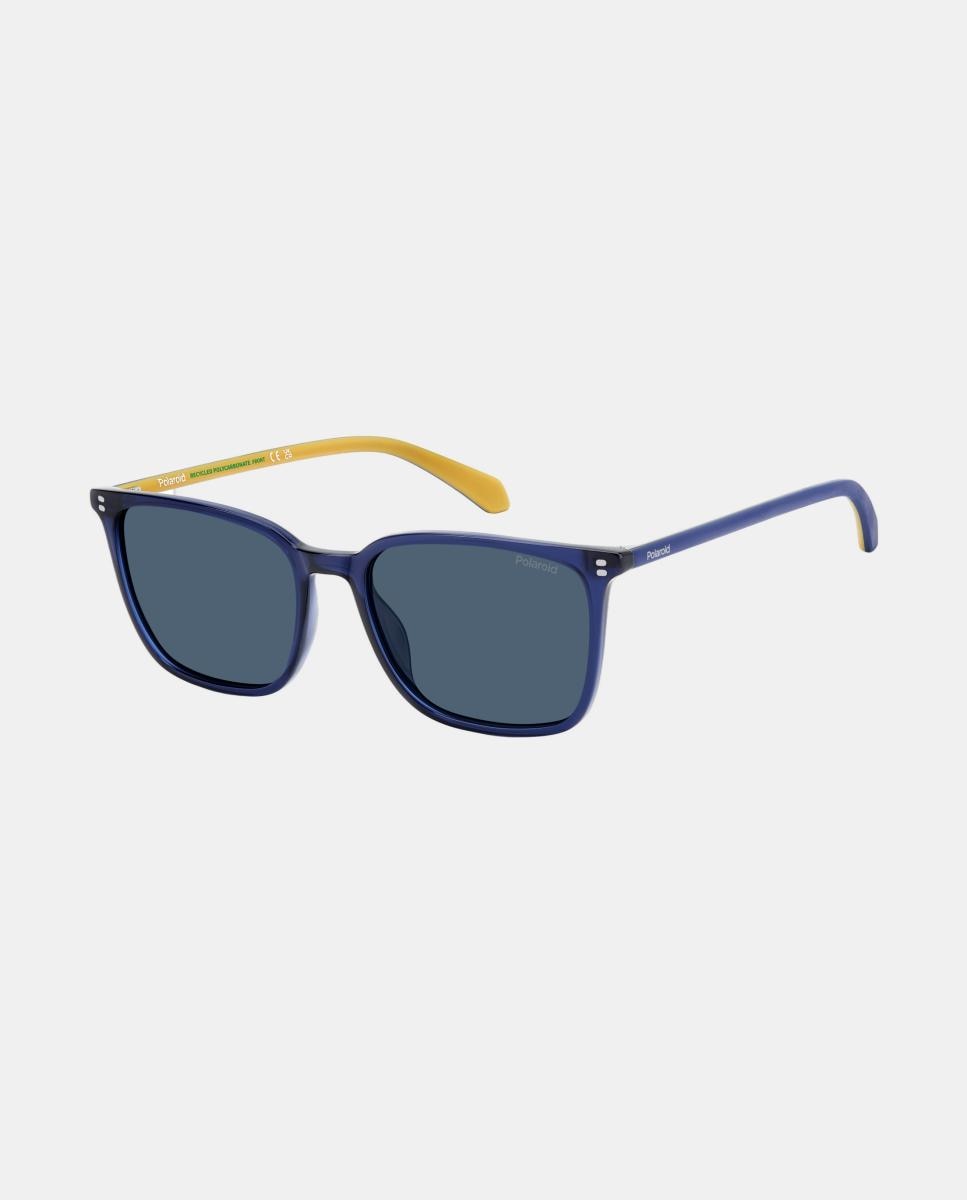 Imagen 2 de Gafa de sol de hombre rectangular en poliamida con lente polarizada - Polaroid - Azul Azul