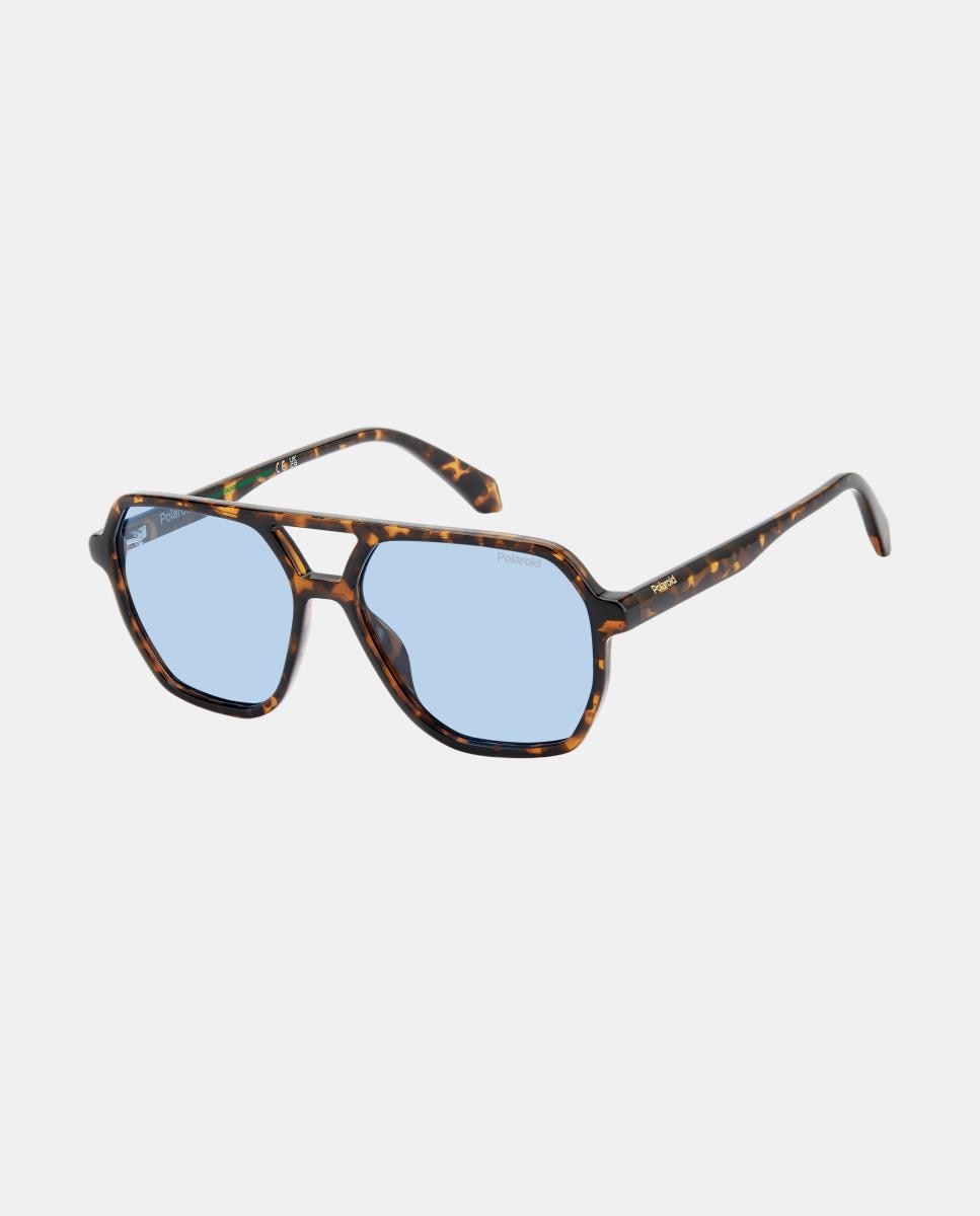 Imagen 2 de Gafas de sol PLD 4218/Sl unisex rectangular en policarbonato con lente polarizada - Polaroid - Marrón Marrón