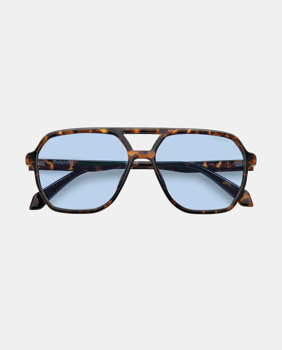 Imagen 4 de Gafas de sol PLD 4218/Sl unisex rectangular en policarbonato con lente polarizada - Polaroid - Marrón Marrón
