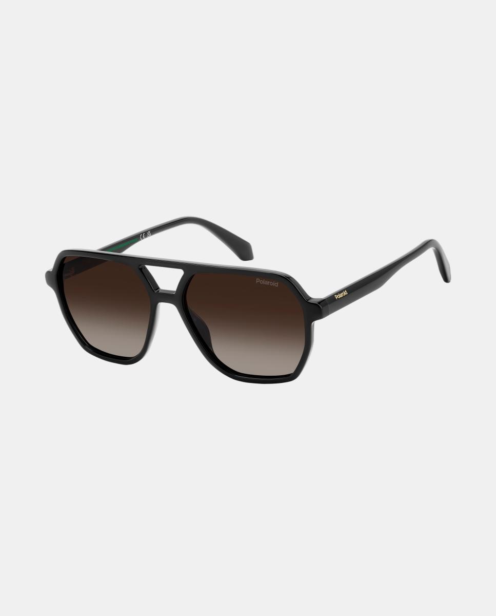 Imagen 2 de Gafas de sol PLD 4218/Sl unisex rectangular en policarbonato con lente polarizada - Polaroid - Negro Negro