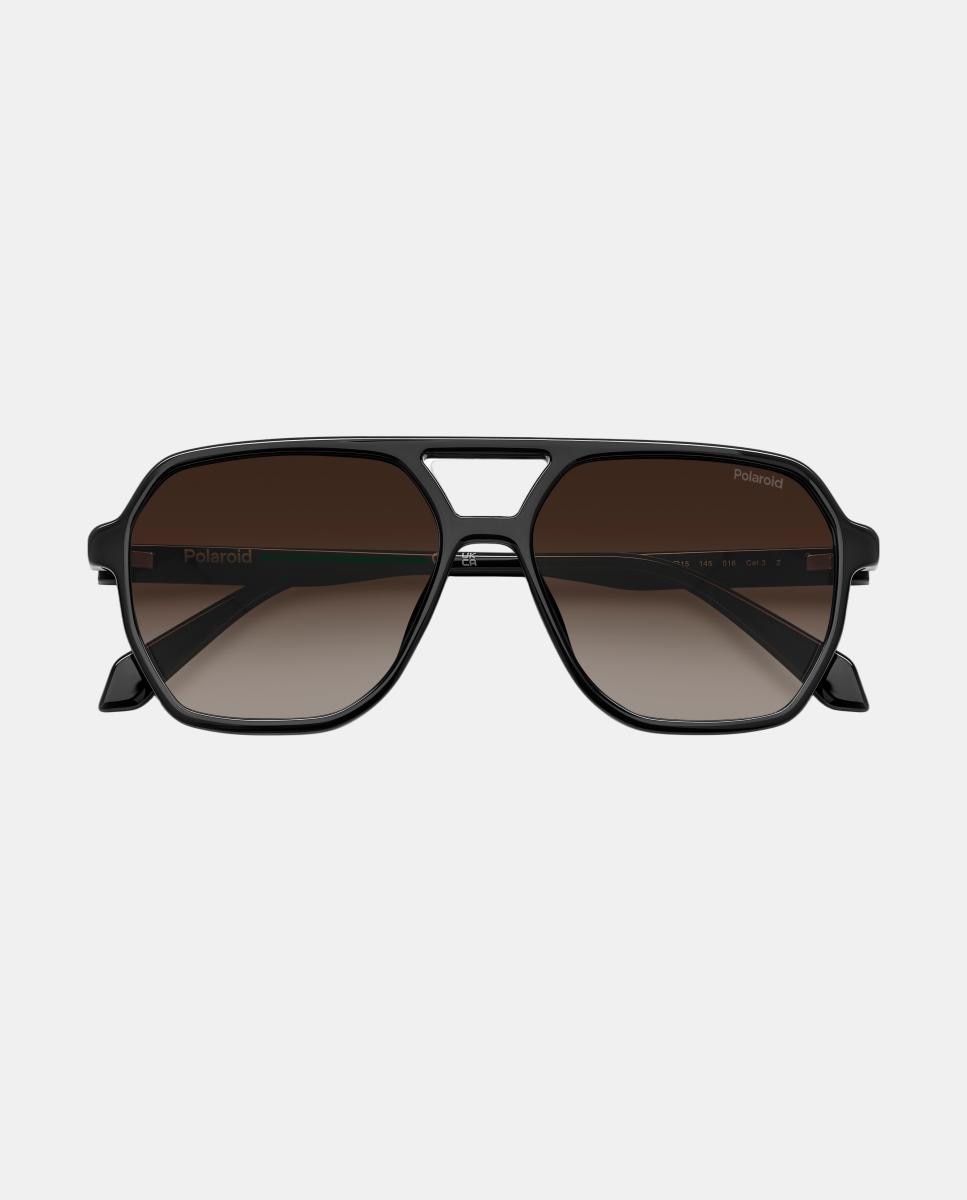 Imagen 4 de Gafas de sol PLD 4218/Sl unisex rectangular en policarbonato con lente polarizada - Polaroid - Negro Negro