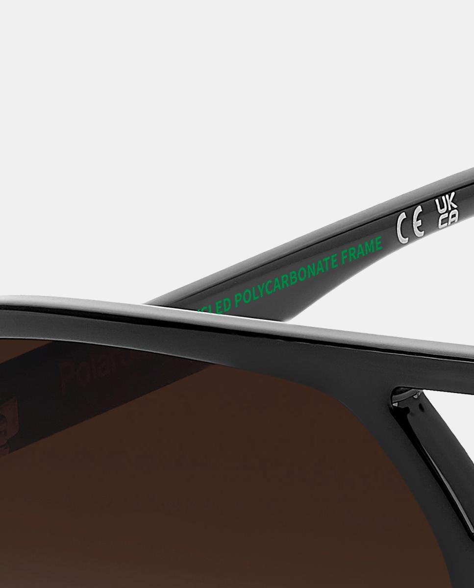 Imagen 6 de Gafas de sol PLD 4218/Sl unisex rectangular en policarbonato con lente polarizada - Polaroid - Negro Negro