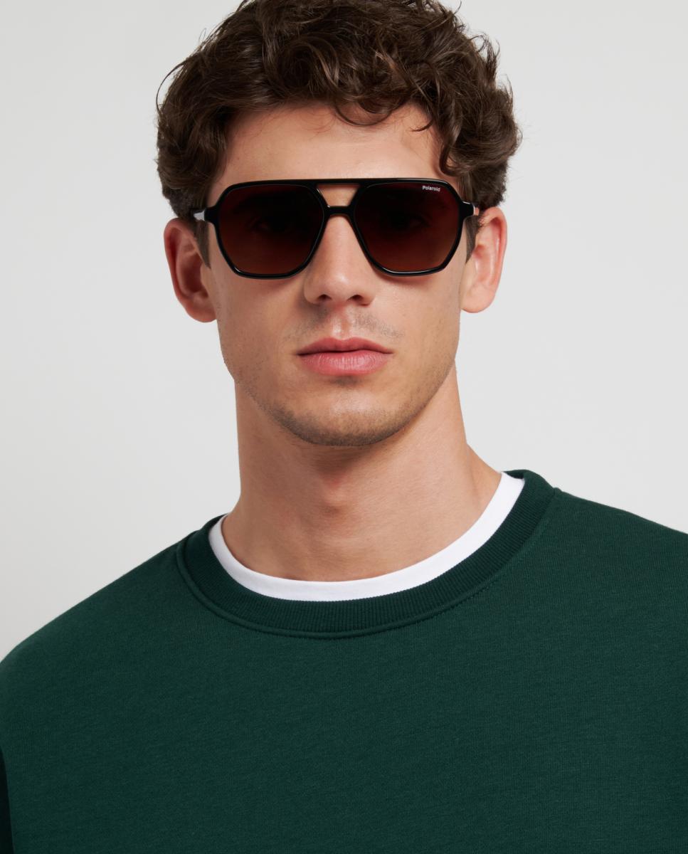 Imagen 8 de Gafas de sol PLD 4218/Sl unisex rectangular en policarbonato con lente polarizada - Polaroid - Negro Negro