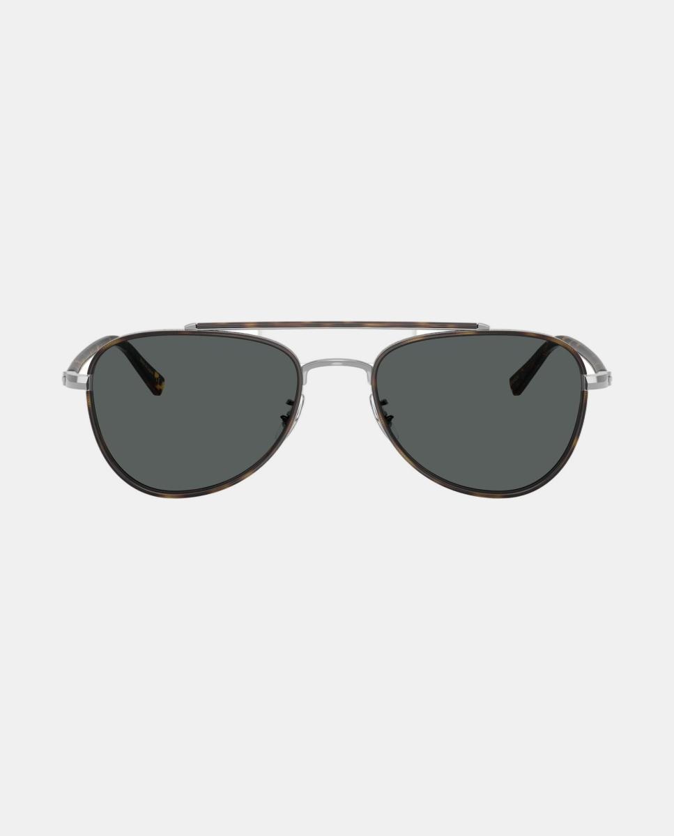 Imagen 0 de Gafas de sol OV1372ST SACOYE unisex piloto en metal con lente polarizada Plata