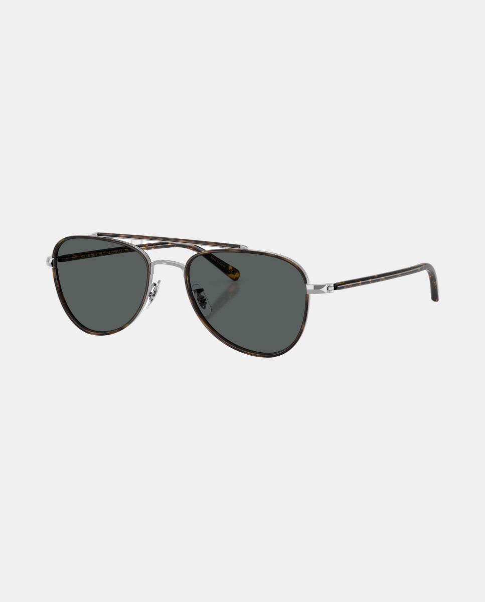 Gafas de sol OV1372ST SACOYE unisex piloto en metal con lente polarizada - Oliver Peoples - Plata Plata-2
