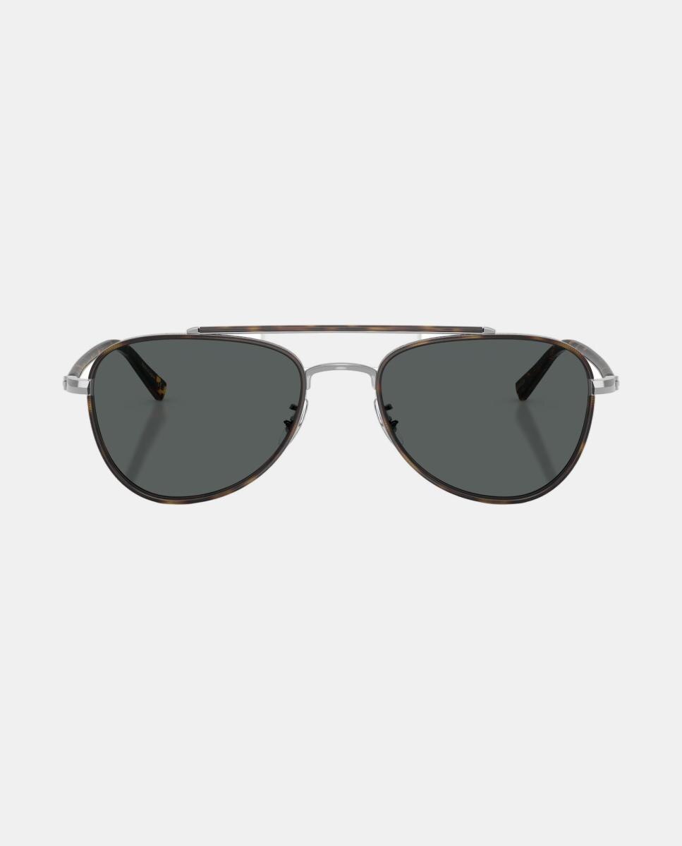 Gafas de sol OV1372ST SACOYE unisex piloto en metal con lente polarizada - Oliver Peoples - Plata Plata-4