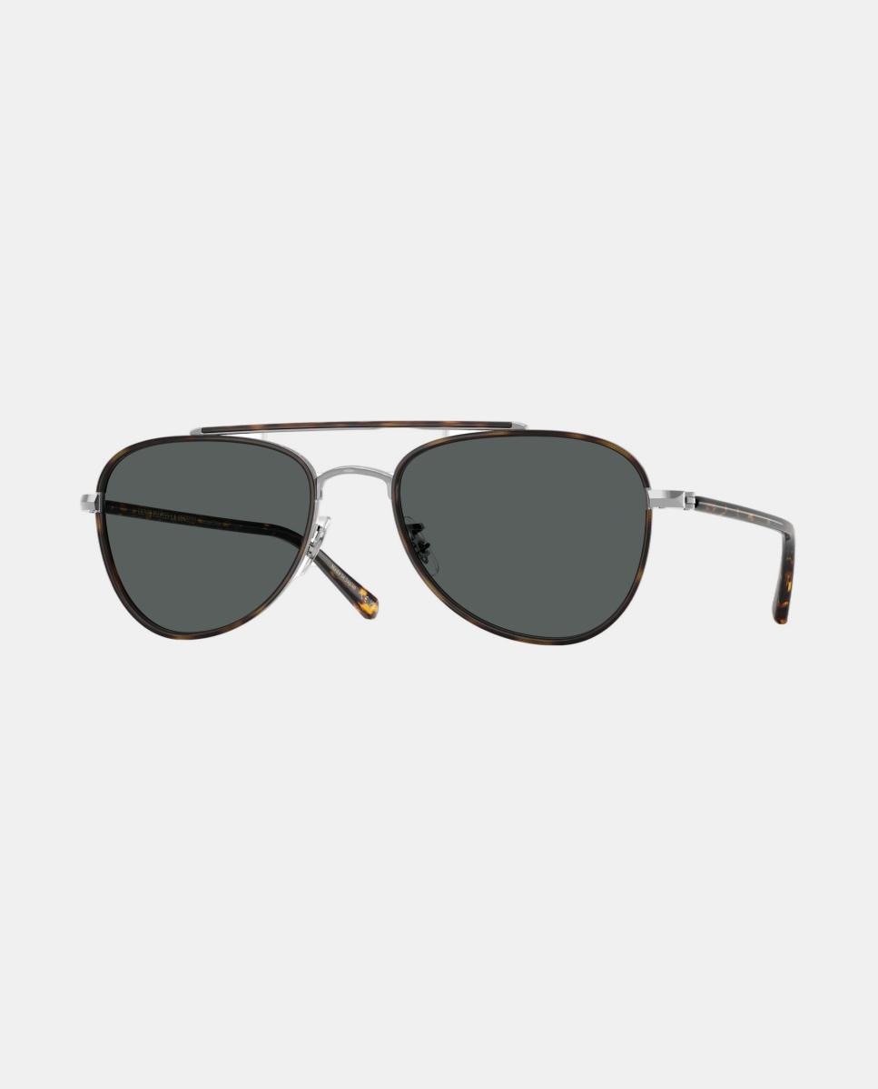 Gafas de sol OV1372ST SACOYE unisex piloto en metal con lente polarizada - Oliver Peoples - Plata Plata-9