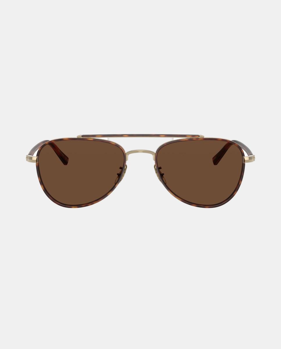 Imagen 0 de Gafas de sol OV1372ST SACOYE unisex piloto en metal con lente polarizada Oro