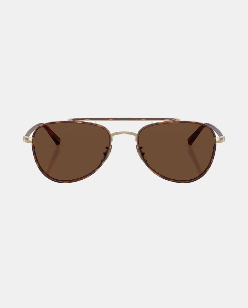 Gafas de sol OV1372ST SACOYE unisex piloto en metal con lente polarizada - Oliver Peoples - Oro Oro-4