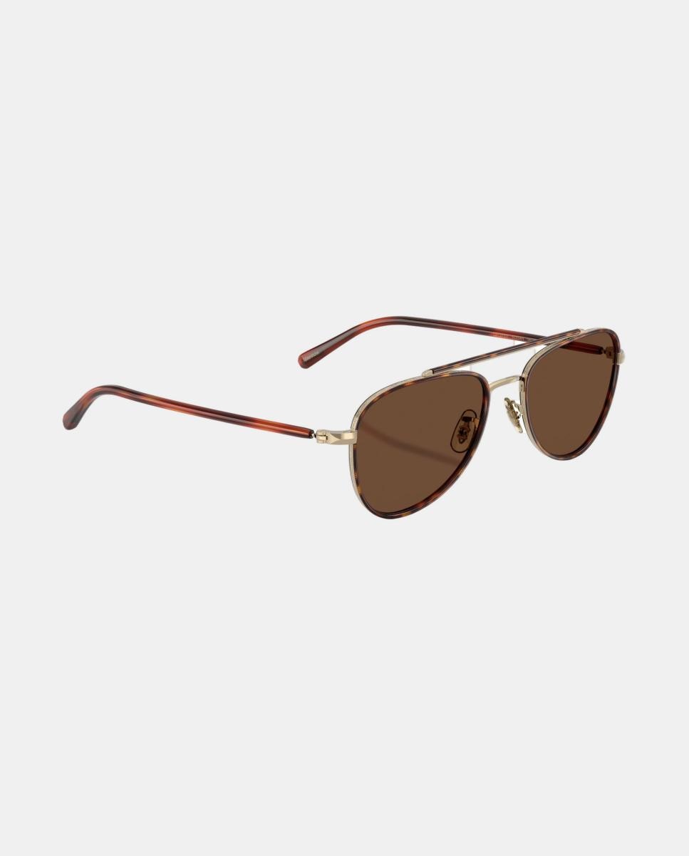 Gafas de sol OV1372ST SACOYE unisex piloto en metal con lente polarizada - Oliver Peoples - Oro Oro-7