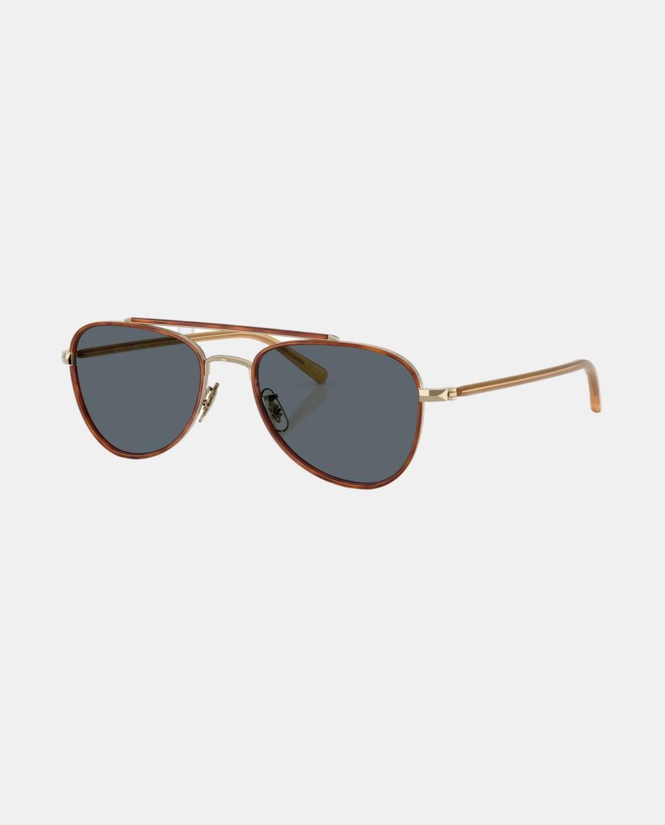 Gafas de sol OV1372ST SACOYE unisex piloto en metal - Oliver Peoples - Oro Oro-2