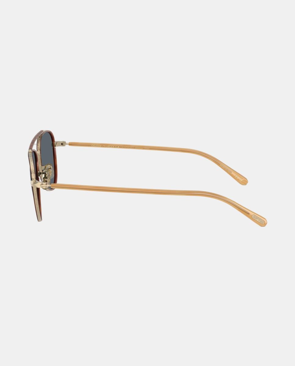 Gafas de sol OV1372ST SACOYE unisex piloto en metal - Oliver Peoples - Oro Oro-3