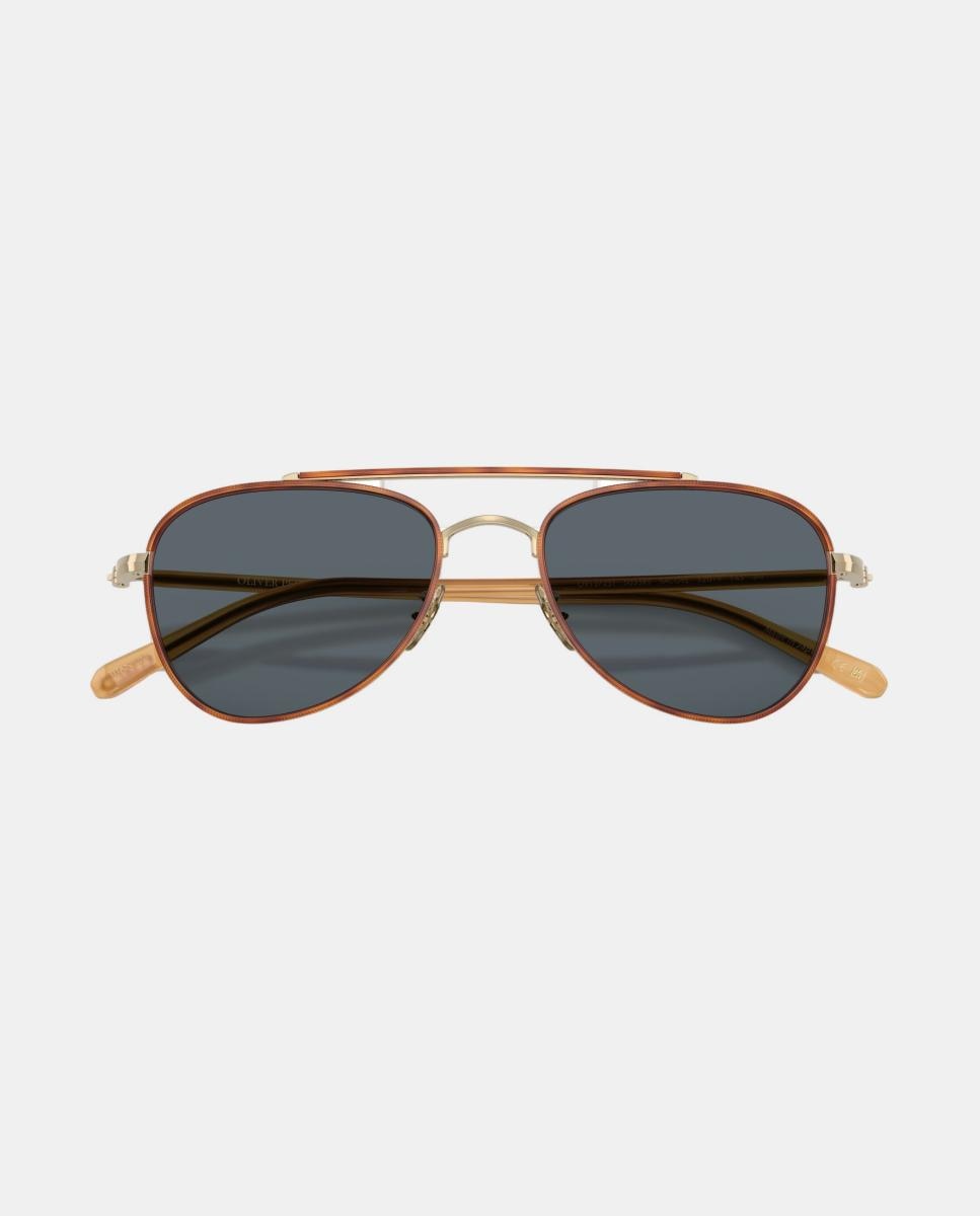 Gafas de sol OV1372ST SACOYE unisex piloto en metal - Oliver Peoples - Oro Oro-5