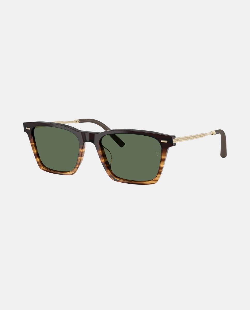 Gafas de sol OV5624SU R-19 unisex rectangular en acetato con lente polarizada - Oliver Peoples - Marrón Marrón-8