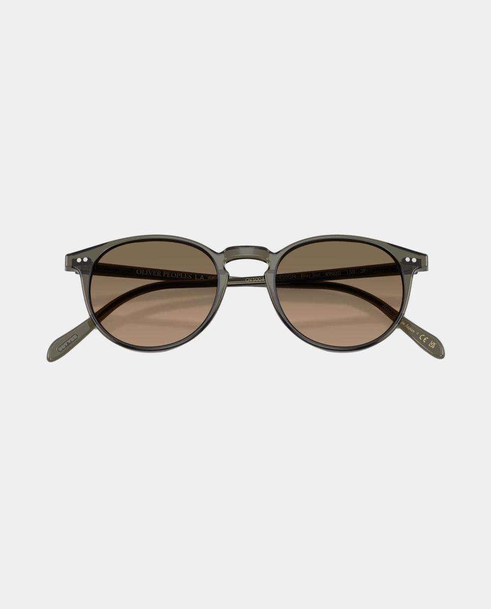 Gafas de sol OV5004SU RILEY SUN unisex ovalada en acetato con lente polarizada - Oliver Peoples - Marrón Marrón-5