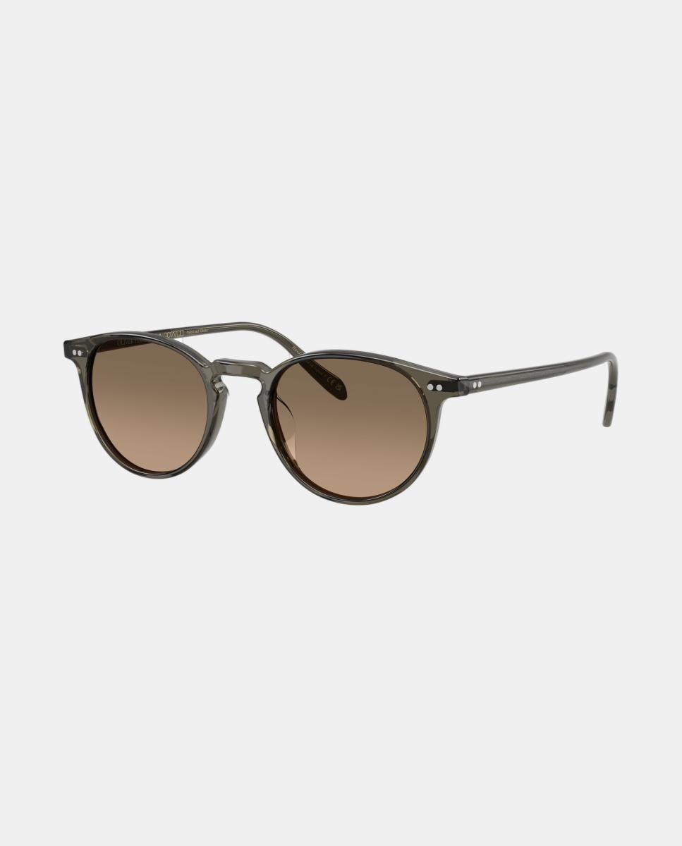 Gafas de sol OV5004SU RILEY SUN unisex ovalada en acetato con lente polarizada - Oliver Peoples - Marrón Marrón-8