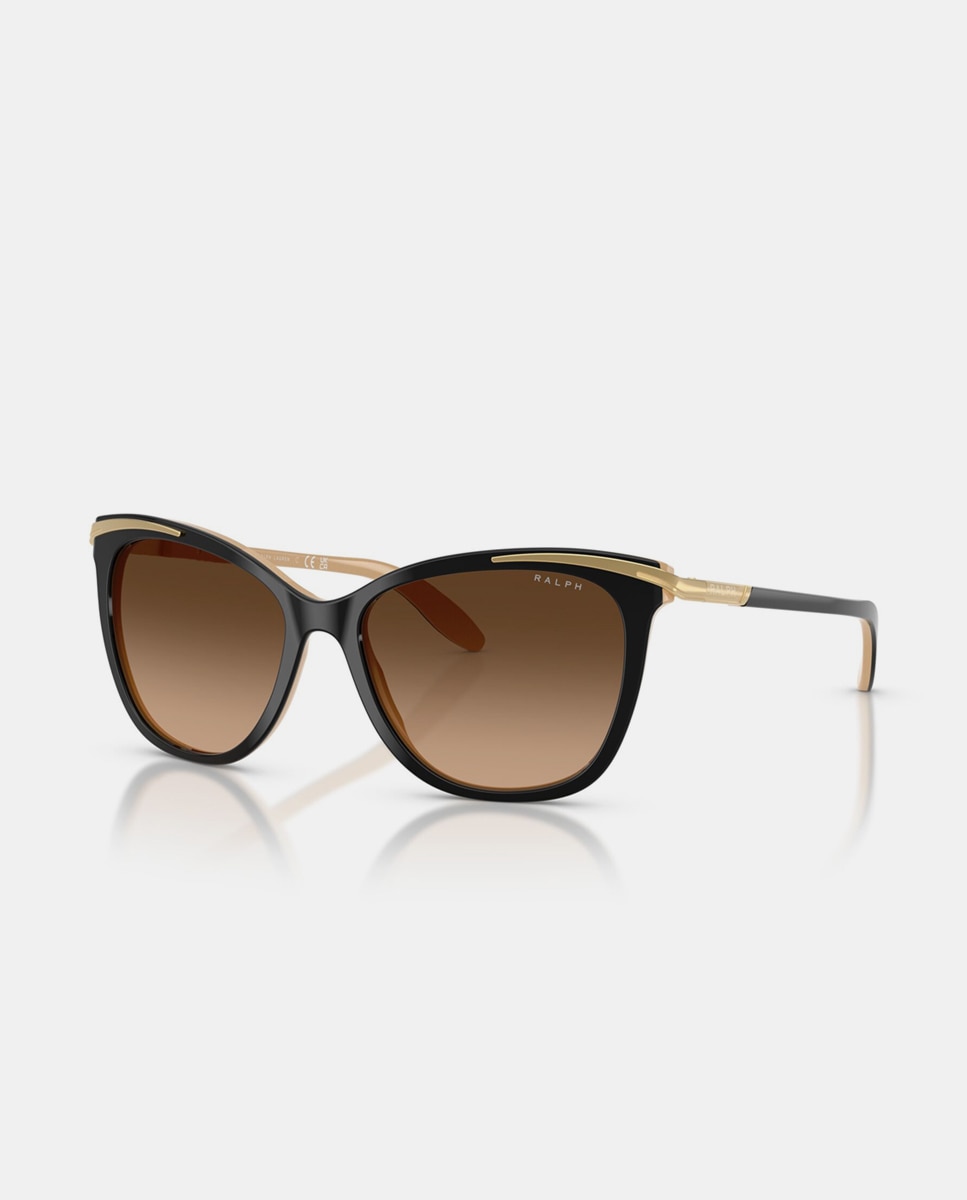 Gafas de sol RA5203 de mujer ojo de gato en acetato con lente degradada - Ralph Lauren - Negro Negro-2