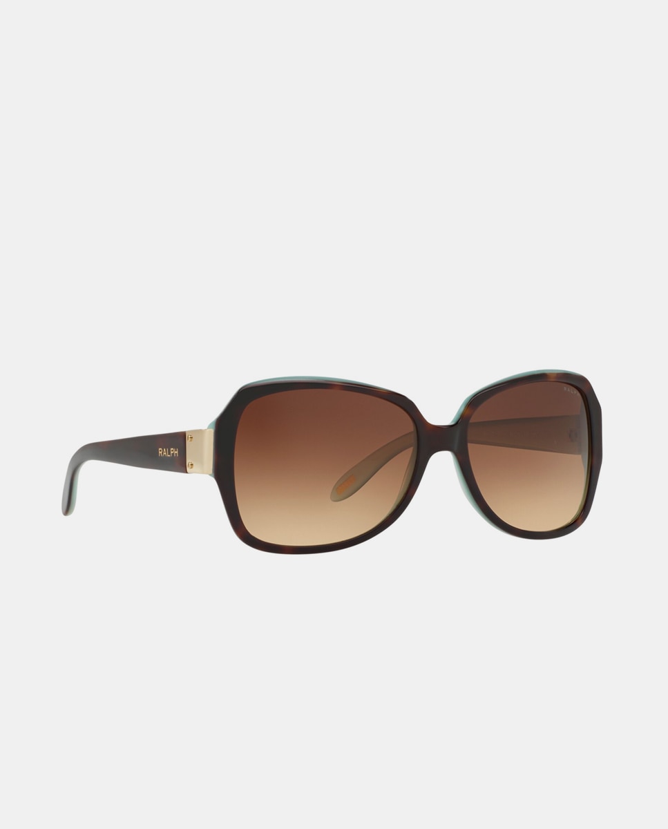 Imagen 2 de Gafas de sol RA5138 de mujer cuadrada en acetato con lente degradada - Ralph Lauren - Marrón Marrón
