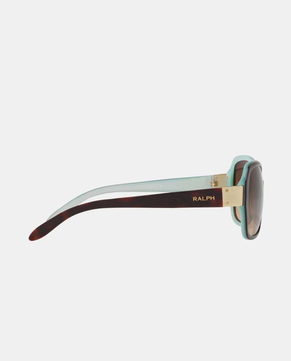 Imagen 4 de Gafas de sol RA5138 de mujer cuadrada en acetato con lente degradada - Ralph Lauren - Marrón Marrón