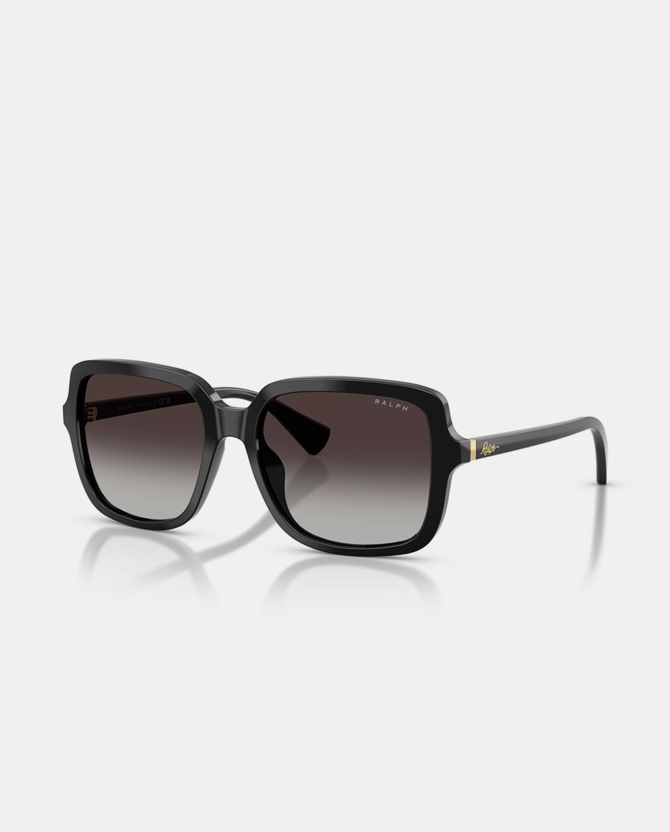 Imagen 2 de Gafas de sol RA5333U de mujer cuadrada en acetato con lente degradada - Ralph Lauren - Negro Negro