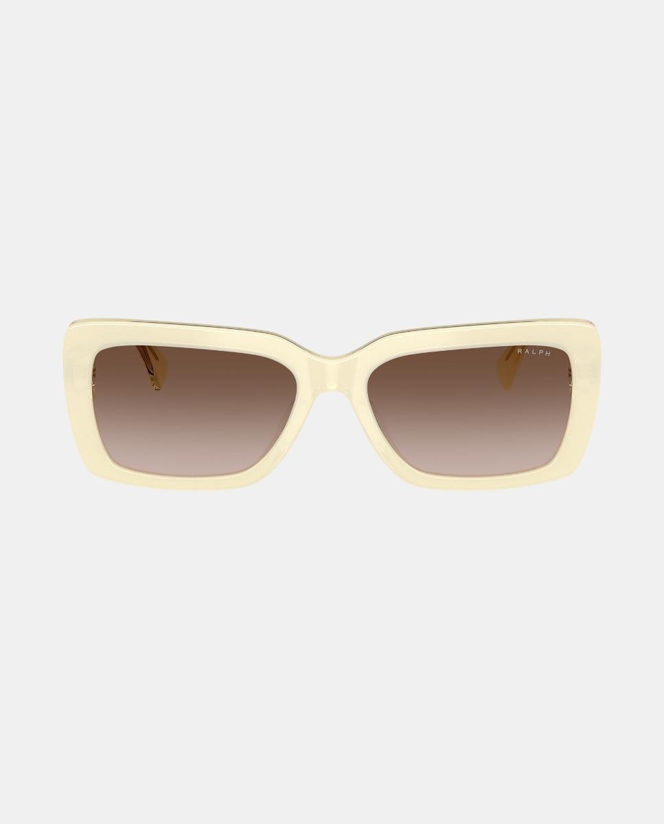Imagen 0 de Gafas de sol RA5342U de mujer rectangular en acetato con lente degradada Crema