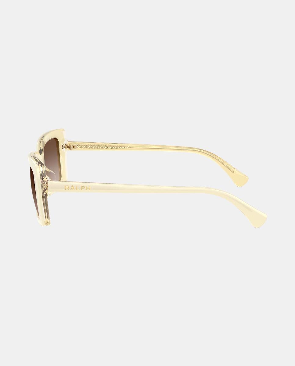 Gafas de sol RA5342U de mujer rectangular en acetato con lente degradada - Ralph by Ralph Lauren - Crema Crema-3