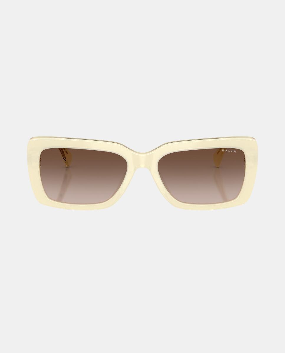 Gafas de sol RA5342U de mujer rectangular en acetato con lente degradada - Ralph by Ralph Lauren - Crema Crema-4