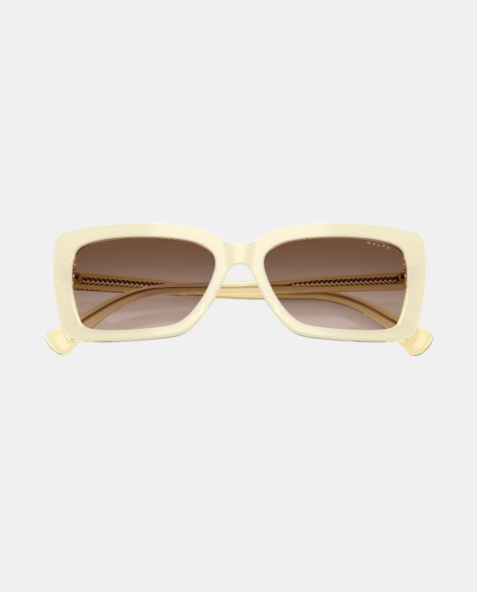 Gafas de sol RA5342U de mujer rectangular en acetato con lente degradada - Ralph by Ralph Lauren - Crema Crema-5