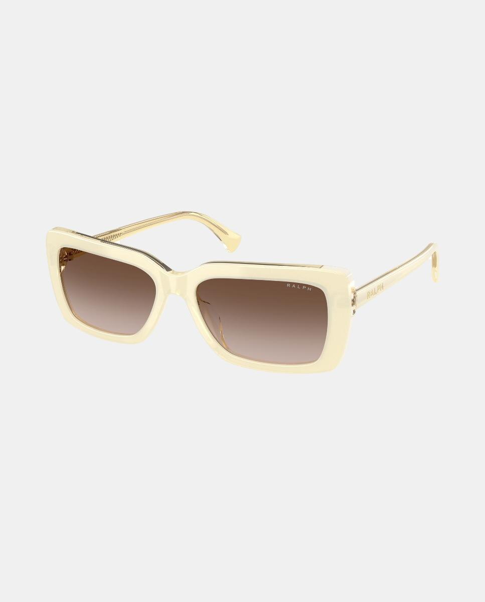 Gafas de sol RA5342U de mujer rectangular en acetato con lente degradada - Ralph by Ralph Lauren - Crema Crema-8