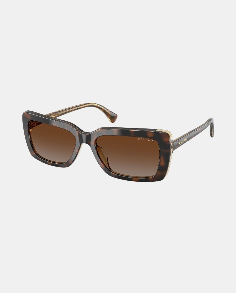 Gafas de sol RA5342U de mujer rectangular en acetato con lente polarizada - Ralph by Ralph Lauren - Marrón Marrón-8