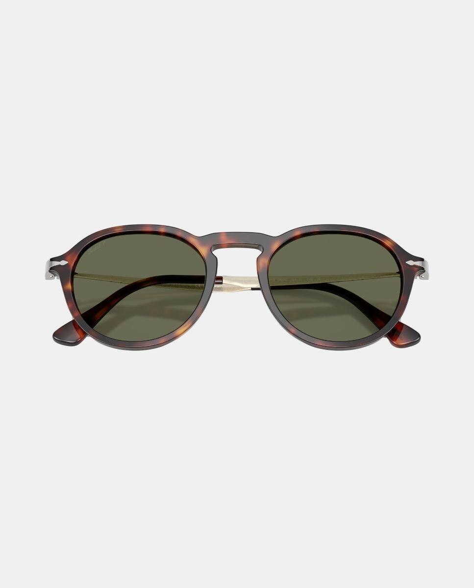 Gafas de sol PO3383S unisex ovalada en acetato con lente polarizada - Persol - Marrón Marrón-5