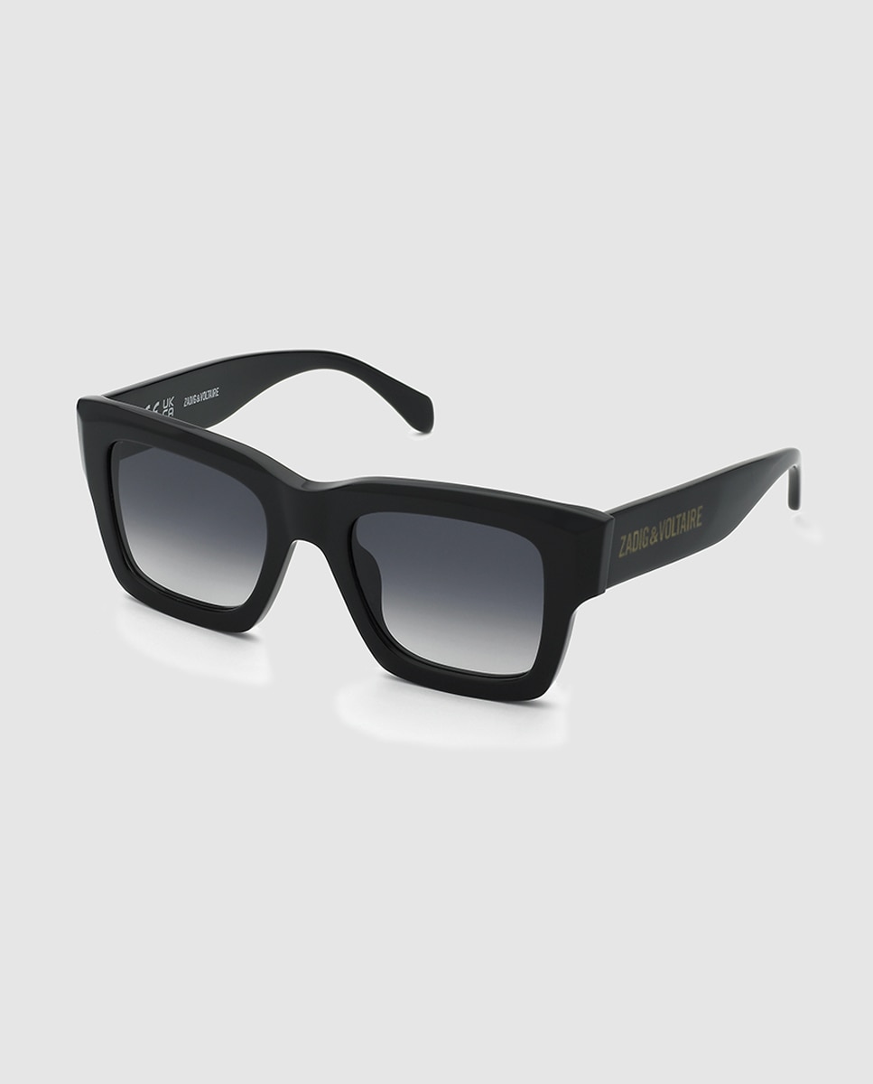Gafas de sol de mujer cuadrada en acetato - Zadig & Voltaire - Negro Negro-1
