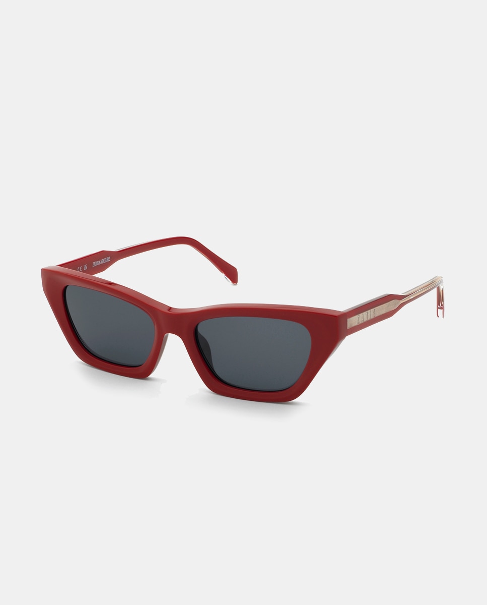 Gafa de sol de mujer ojo de gato en acetato - Zadig & Voltaire - Rojo Rojo-2