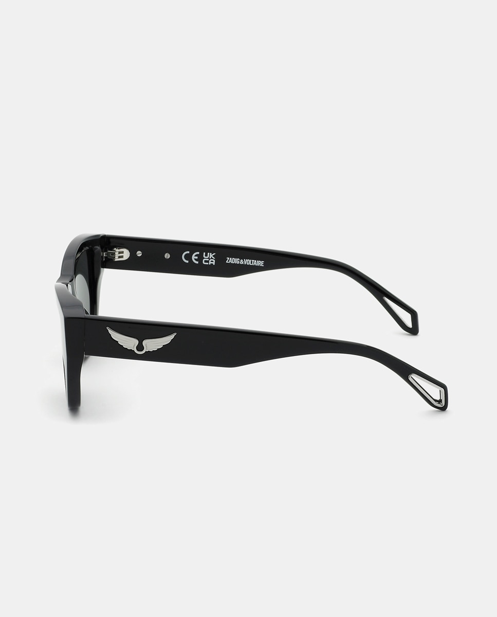 Imagen 3 de Gafa de sol de mujer mariposa en acetato - Zadig & Voltaire - Negro Negro