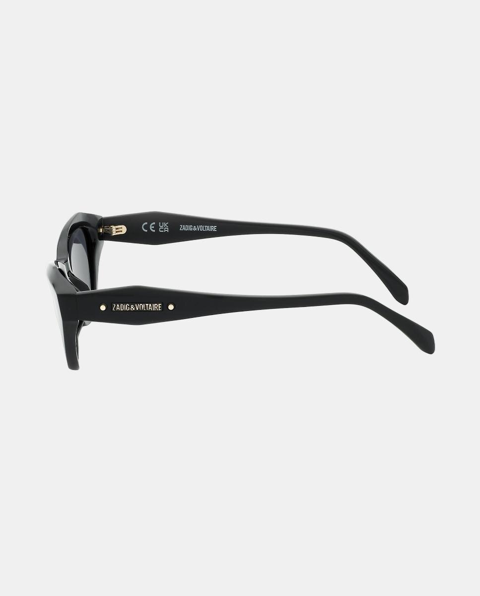 Gafa de sol de mujer ojo de gato en acetato - Zadig & Voltaire - Negro Negro-2