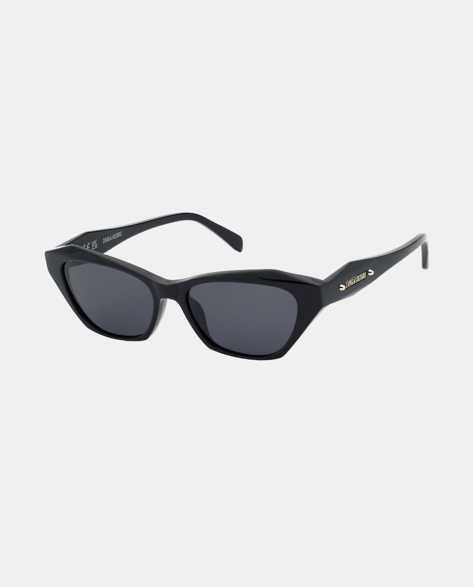 Gafa de sol de mujer ojo de gato en acetato - Zadig & Voltaire - Negro Negro-3