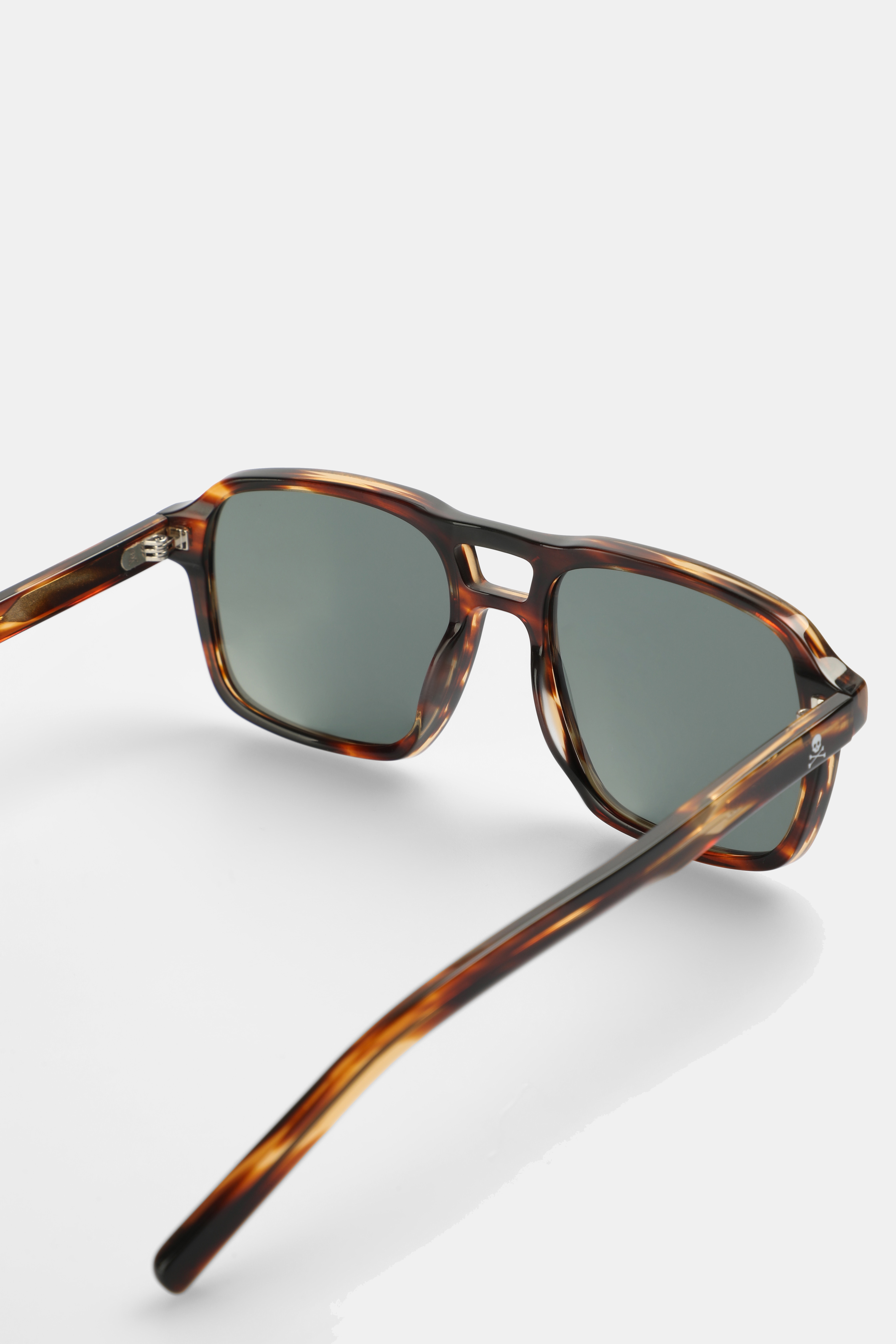 Gafa de sol de hombre rectangular en acetato - Scalpers - Marrón Marrón-3