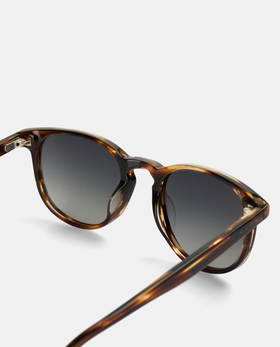 Imagen 3 de Gafa de sol de hombre redonda en acetato con lente polarizada - Scalpers - Marrón Marrón