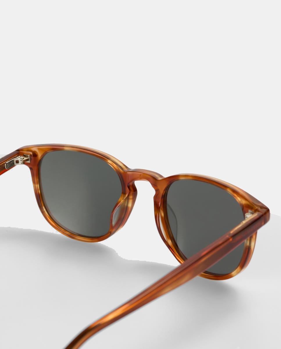 Imagen 3 de Gafa de sol de hombre redonda en acetato con lente polarizada - Scalpers - Marrón Marrón