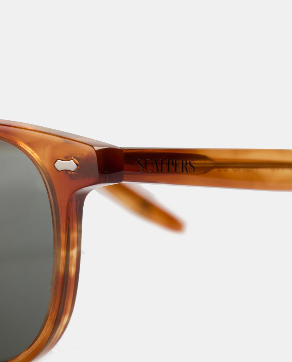 Gafa De Sol De Hombre Redonda En Acetato Con Lente Polarizada Marr n gafa-de-sol-de-hombre-redonda-en-acetato-con-lente-polarizada-marr-n