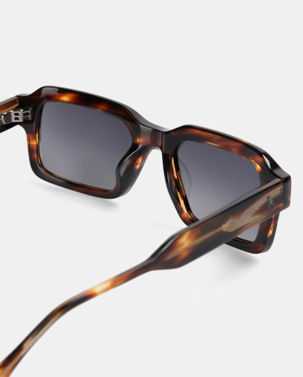 Imagen 3 de Gafa de sol de hombre rectangular en acetato con lente polarizada - Scalpers - Marrón Marrón