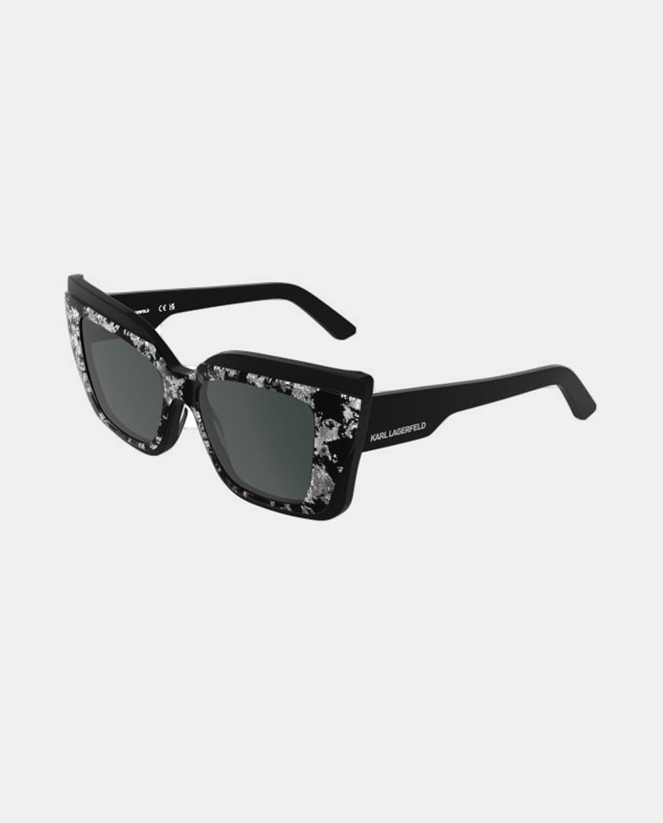 Gafa de sol de mujer ojo de gato en acetato - Karl Lagerfeld - Negro Negro-2