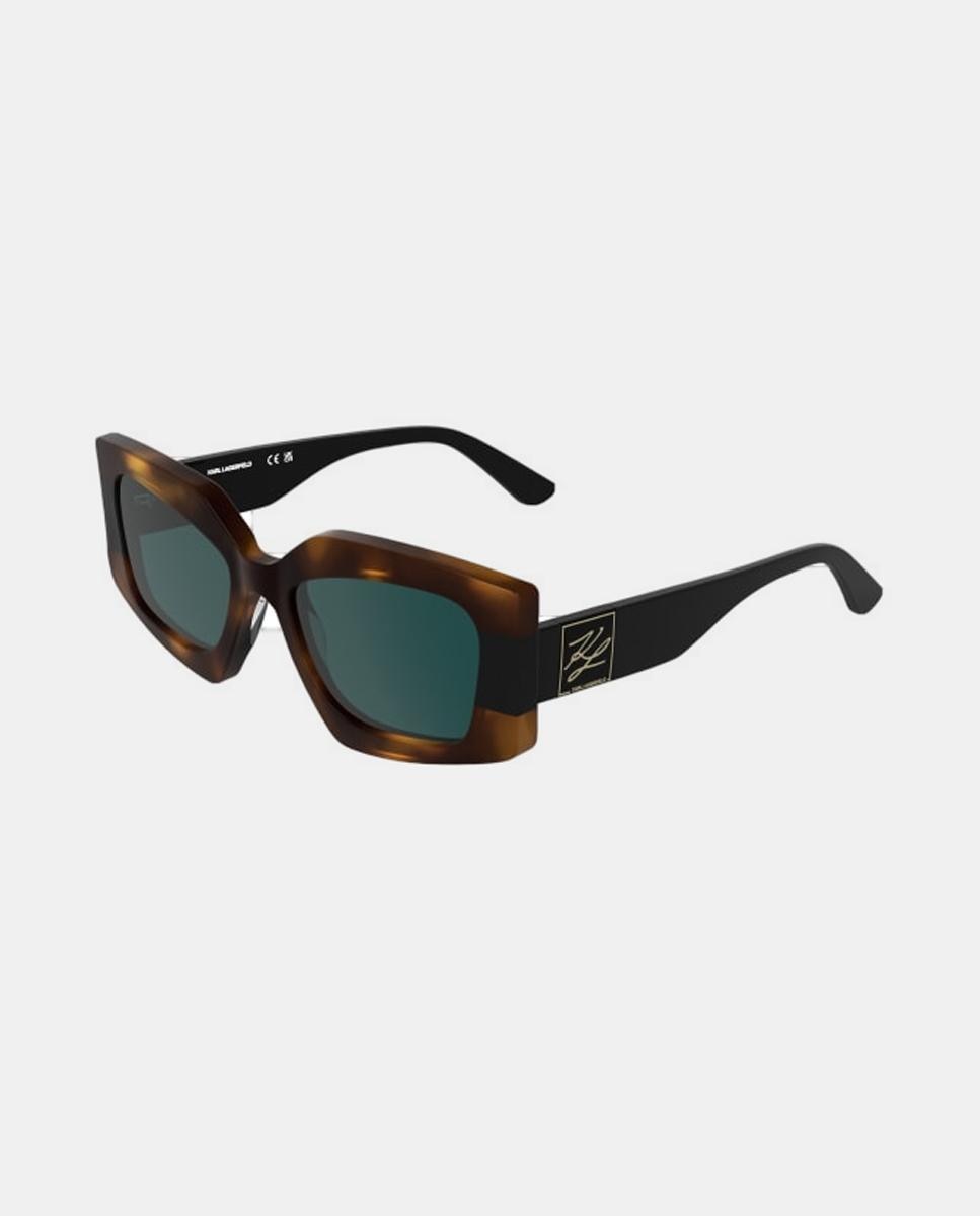 Gafa de sol de mujer rectangular en acetato - Karl Lagerfeld - Marrón Marrón-2