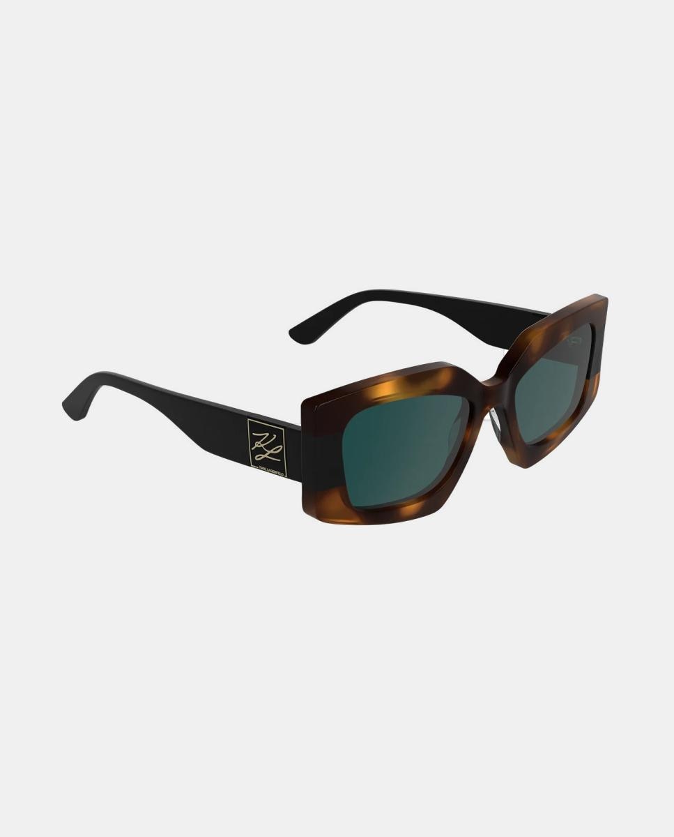 Gafa de sol de mujer rectangular en acetato - Karl Lagerfeld - Marrón Marrón-3