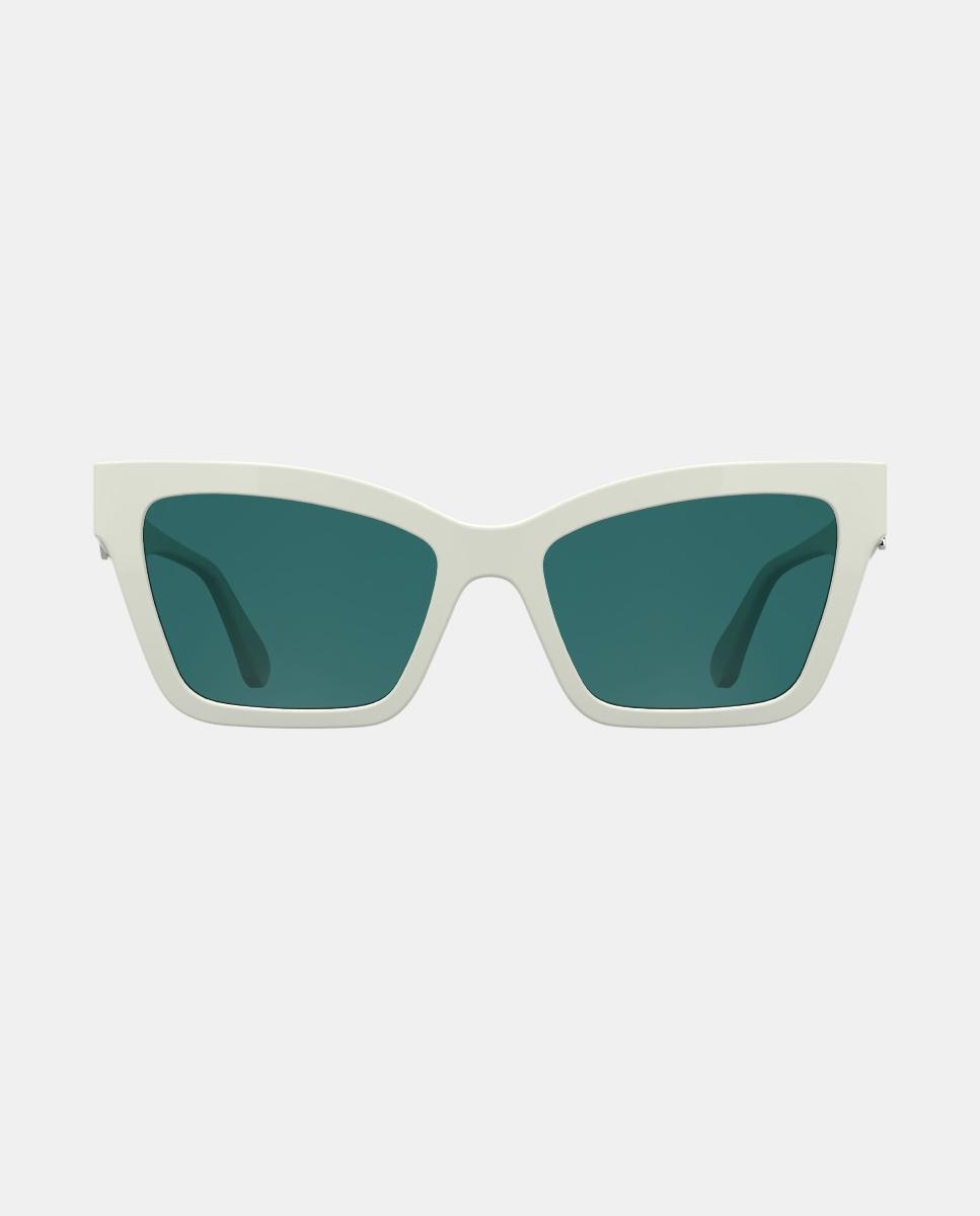Imagen 0 de Gafa de sol de mujer rectangular en acetato Blanco